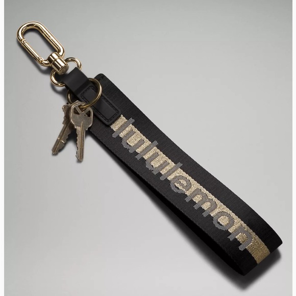 lululemon athletica Accessories - Lulu Lemon Never Lost Keychain - Black/Gold Authentic NWT